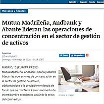 Mutua Madrilea, Andbank y Abante lideran las operaciones de concentracin en el sector de gestin de activos